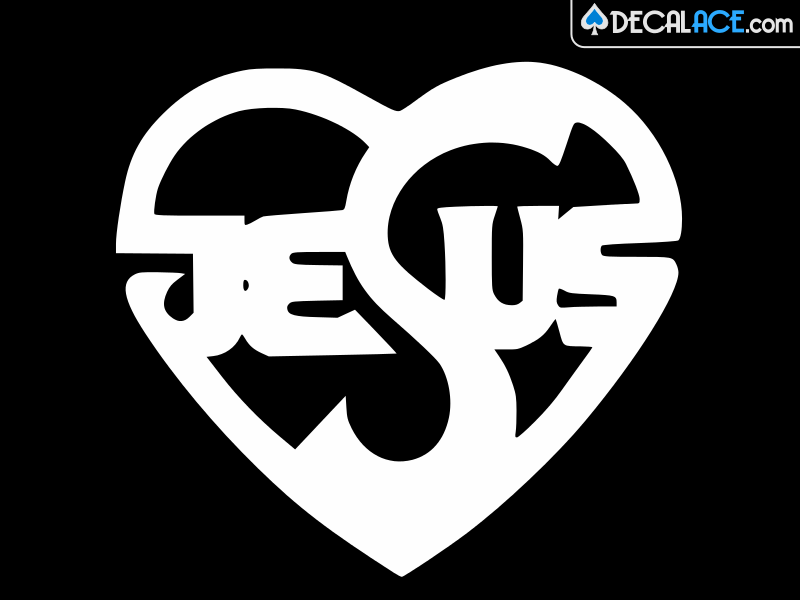 JESUS CHRIST IN MY HEART Vinyl Decal Car Wall Window Sticker CHOOSE SIZE COLOR