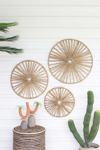 SET OF THREE SPOKED SEAGRASS WALL ART - $137.95