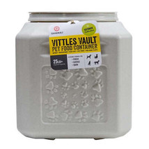 Vittles Vault Outback Paw Print Pet Food Container White 1ea/25 lb - £45.85 GBP