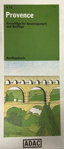 Vintage ADAC Provence France German City Map F72 - £9.38 GBP