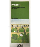 Vintage ADAC Provence France German City Map F72 - £9.46 GBP