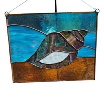 Sea Shell Stained Glass Suncatcher 12&quot;x9.5&quot; - £13.45 GBP