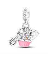 Cupcake simil pandora charms,pastry charm for pandora,gift charm for pan... - $26.06 CAD