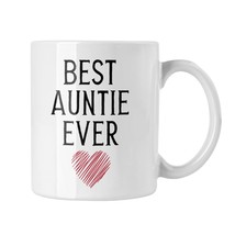 Best Auntie Ever Mug, Gifts for Aunties from Niece Nephew Coffee Mug - £13.52 GBP