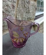 Fenton Pitcher Pink Hand Painted signed by artist  - £23.44 GBP