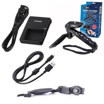 Charger + Tripod + Grip Strap + USB Cable for Canon EOS REBEL T7, 1500D, 2000D, - $24.29