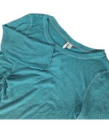 Cato Women&#39;s Sedona Knit Blouse Top Size Medium Tropic Teal Side Scrunch - €29,92 EUR