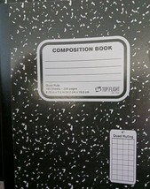 Top Flight Marble Composition Book, Black/White, 100 Sheets, 3 pack FREE... - $12.86