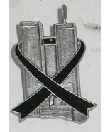 World Trade Center Twin Towers Black Ribbon 9/11 Pin Tie Tack Costume Je... - $14.89 CAD