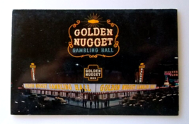 Golden Nugget Gambling Hall Casino Postcard Foldout MENU Las Vegas Nevada Chrome - £8.80 GBP