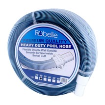 Robelle Premium 730H Swimming Pool Vacuum Hose, 30&#39; x 1-1/2&quot;,Black,Blue - £67.64 GBP