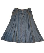 VTG Y2K Lauren Jeans Co Denim A-Line Western Maxi Skirt NWT Ralph Lauren... - $69.25