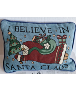 Vintage Christmas Rectangle Pillow &quot;I Believe in Santa Claus&quot; - £10.97 GBP