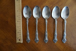 Lot 5x Rogers Co Precious Rose Stainless Tablespoon Dinner Spoons Flatwa... - $14.99