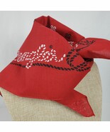 Vintage Style Wrangler Rockabilly Bandana Red White 21x21 Inch NEW Old S... - $23.05 CAD