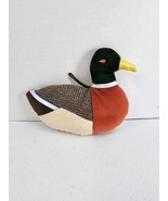 Vintage Lady Slipper Designs Mallard Duck plush 7&quot; Ornament Decoration - $9.50