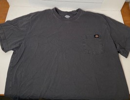 Dickies Gray TShirt Pocket Workwear Crew Neck 100% Cotton Mens 2XL - £15.97 GBP