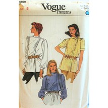 Vogue Sewing Pattern 8169 Blouse Misses Size 8 UNCUT - $8.99