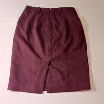 Mossimo Women's Burgundy Stretch Extensible Back Zipper & Slit Skirt Size 6 image 7