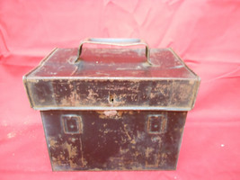 Unique Antique Tin Metal Lunch Box Mining School #2 - $39.59