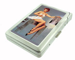 Vintage Pin Up Girl D66 100&#39;s Size Cigarette Case with built in lighter ... - £17.64 GBP