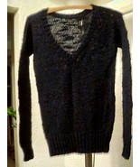 American Eagle Junior&#39;s Sweater Navy Knit Distressed Pullover XS/TP - €5,09 EUR