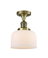SemiFlush Mount Bell 8&quot; Antique Brass Franklin Restoration 1 Lt. 517-1CH... - $161.28