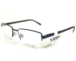 Tech Flex Eyeglasses Frames 30143S SP02 Black Blue Rectangular 52-18-145 - $46.59