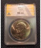 1976-D $1 Eisenhower Ike Dollar Type 1 MS65 ANACS Certified Gem Brillian... - £33.94 GBP