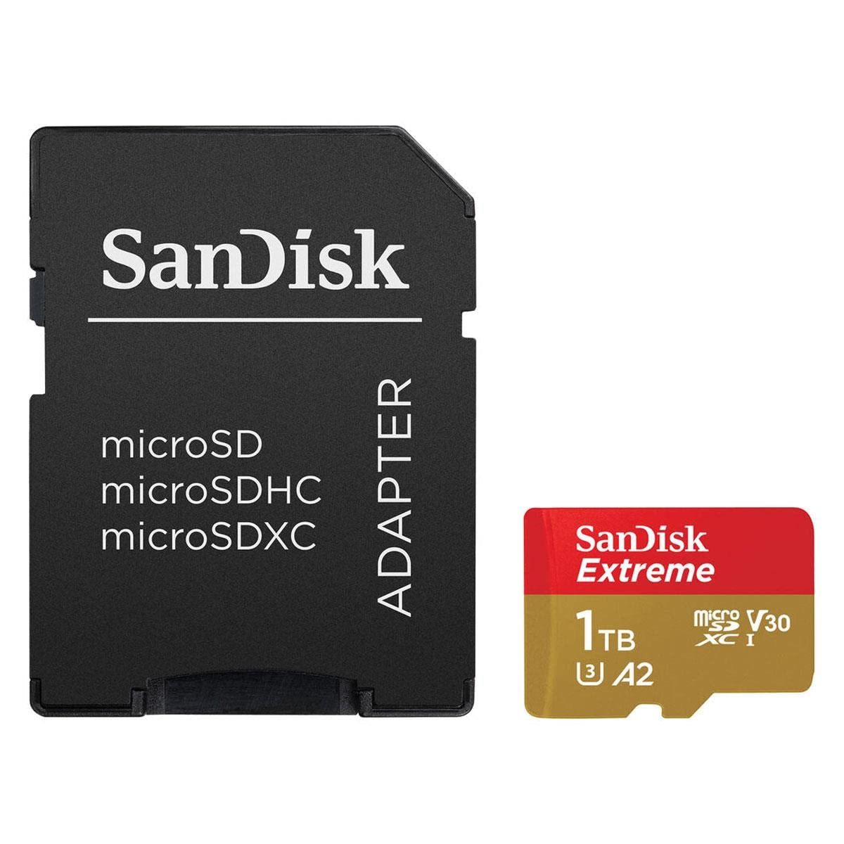 SanDisk Extreme 1TB UHS-I U3 microSDXC Memory Card with SD Adapter - $162.07