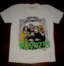 Vintage The Munsters Promo T Shirt Addams Family Horror Medium Rare 1990s - £144.76 GBP