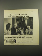 1956 American Express Travelers Cheques Ad - More than you can lose - £14.48 GBP