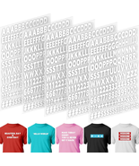 5 Sheets 830 Pieces Iron on Letters and Numbers for Clothing, 1 Inch Iro... - $188.23 MXN