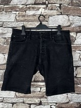Jack and Jones, male jeans shorts, size: XL - colour - black - £7.81 GBP