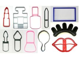 Makeup Make Up Cosmetics Spa Face Set of 11 Cookie Cutters USA PR1503 - £19.17 GBP
