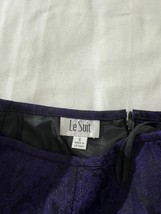 Le Suit Women’s Purple Rear Zipper & Slit Pull-On Pencil Skirt Size 6 Waist 29" image 3