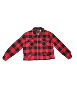 Vtg 70s Sears Work’n Leisure Buffalo Plaid Red/Black Wool Zip Jacket Sz ... - €84,70 EUR
