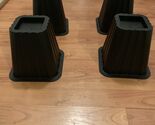 Home Basics Furniture Risers for Bed Sofa Chair Bed Risers 4-Piece Black - $29.64