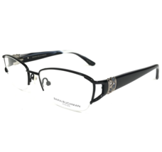 Dana Buchman Eyeglasses Frames JANNAH BK Black Silver Crystals 51-17-132 - £29.19 GBP