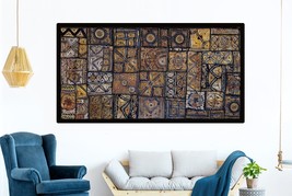 Ethnic Cotton Patchwork Tapestry Vintage Hand Embroidered Wall Decor Hanging - £97.78 GBP