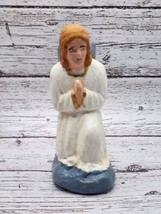 Vintage Christmas Angel Nativity Chalkware Figure 4.5&quot;  - $0.99