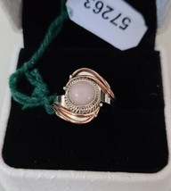 2.53cts Natural Pink Opal Two Tone Ring Size 8 925 Sterling - £16.41 GBP