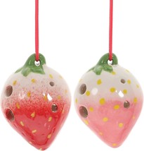 Vaguelly 2 Sets Strawberry Modeling Ocarinas 6 Hole Ac Tones Ocarina Beg... - $38.99