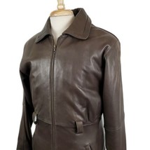 Leather Limited Brown Jacket Coat Mens Small Full Zip Removeable Quilted Liner - £26.08 GBP