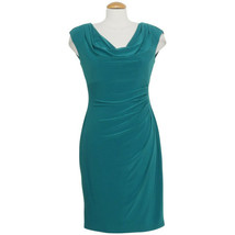 RALPH LAUREN Emerald Green Stretch Jersey Cowl Neck Sheath Dress 22W - £47.54 GBP