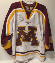 Minnesota Golden Gophers Maroon White Ncaa Big Ten Mission Signed Team Jersey M - £202.74 GBP