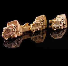 Vintage Semi truck cufflinks / white motor company / Tractor Trailer tie clip  / - £139.86 GBP