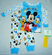 Baby Boys Pajamas Size 12 Months Donald Duck Pluto NEW Sleep Outfit Mickey Mouse - £14.60 GBP