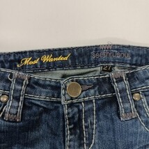 Most Wanted See Thru Soul Women's Blue Cropped Denim Jeans Size 27 (28×24) image 3