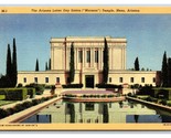 Mormon Temple Mesa AZ Arizona UNP Linen Postcard W11 - $2.92